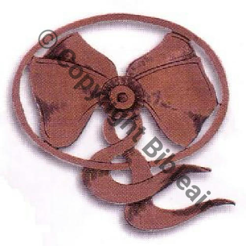 201 1916+   BR.201 Metal argente decoupe et grave a coudre Sc.BARTLETT 